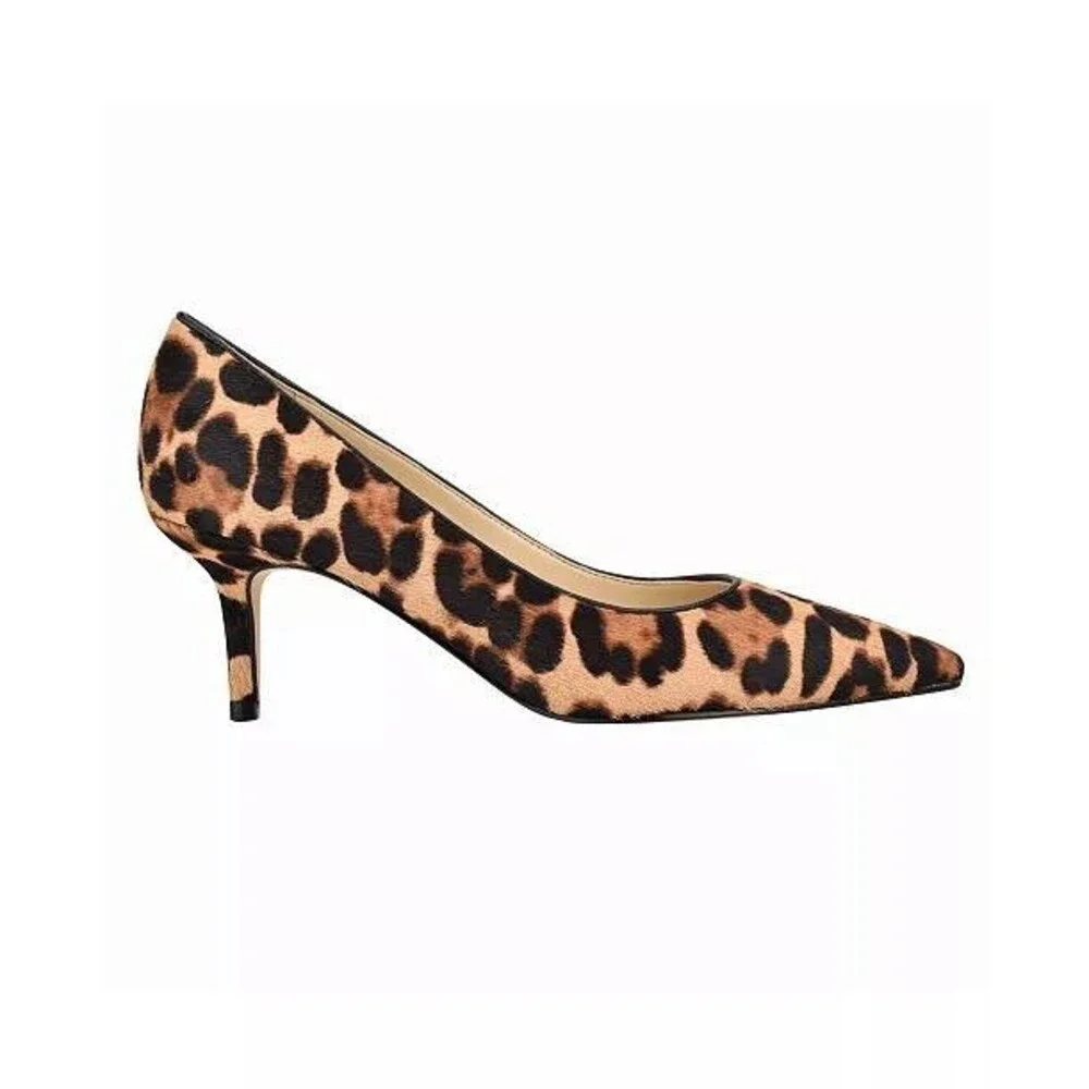 Nine West Arlene Pumps 9M Leopard Print Pointy Toe Kitten Heel NIB msrp$119 - Picture 2 of 15